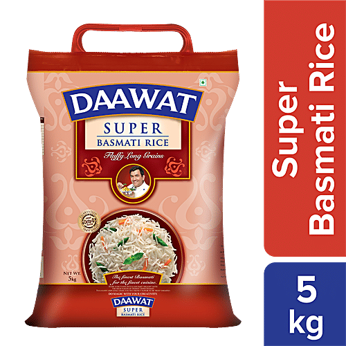 Daawat  Basmati Rice/Basmati Akki - Super, 5 kg Pouch 
