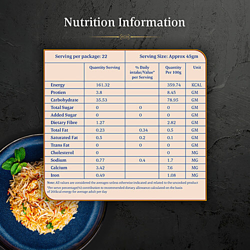 Daawat  Basmati Rice/Basmati Akki - Super, 1 kg 250 gm Extra 