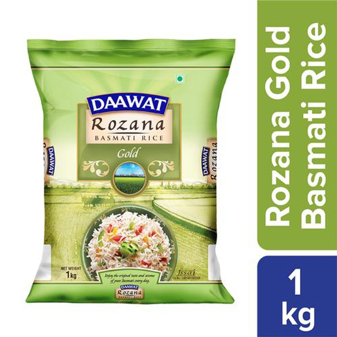 Daawat Basmati Rice/Basmati Akki - Rozana Gold, 1 kg Pouch