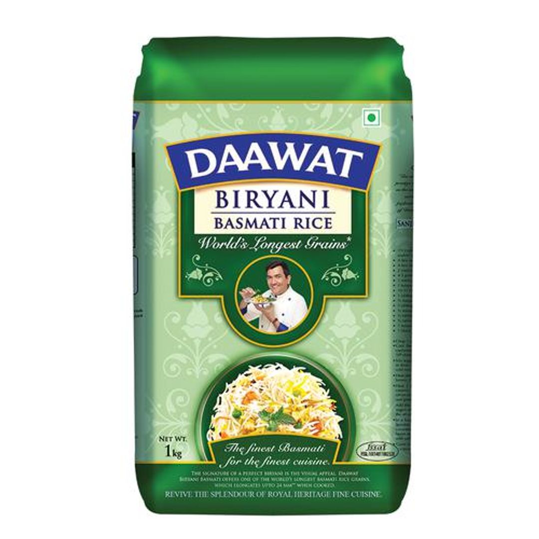 Daawat Basmati Rice/Basmati Akki - Biryani, 1 kg Pouch