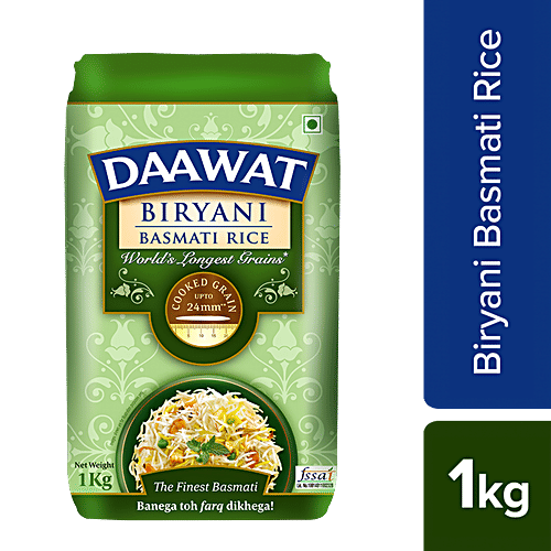 Buy Daawat Basmati Rice Biryani 1 Kg Pouch Online At Best Price of Rs