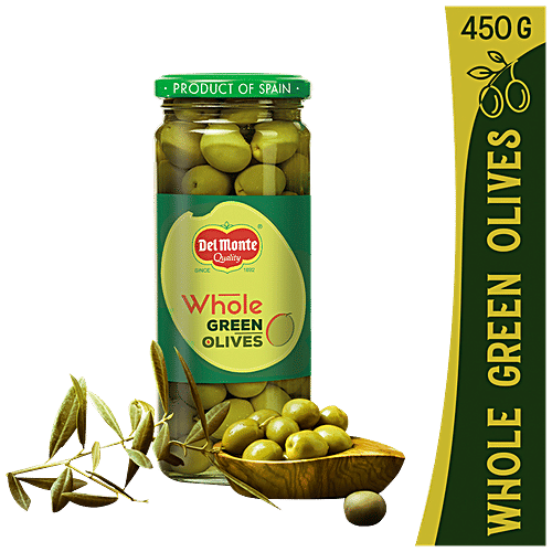 Del Monte Whole Green Olives, 450 g  Packed with Anti-Oxidants