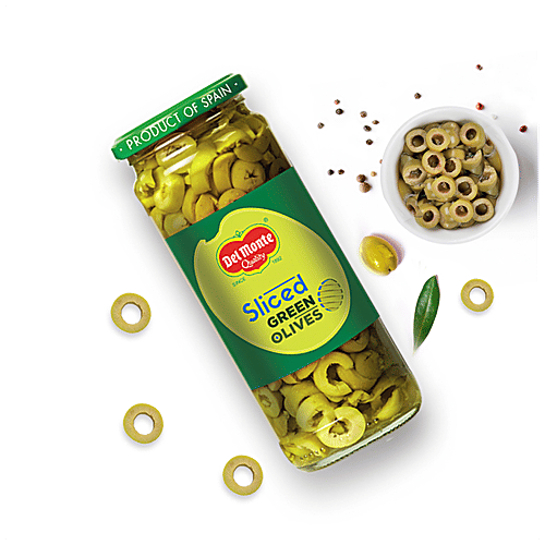 Del Monte Sliced Green Olives, 450 g  Garnish
 Sprinkle
 Snack
