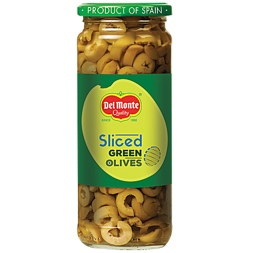 Del Monte Sliced Green Olives, 450 g  Garnish
 Sprinkle
 Snack
