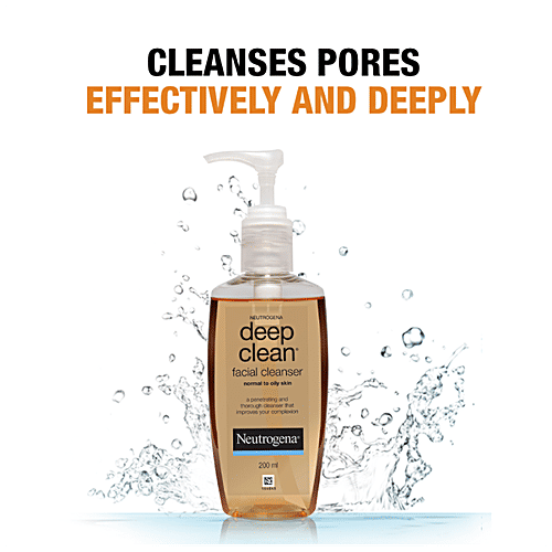 Neutrogena Deep Clean Facial Cleanser - Normal To Oily Skin, 200 ml Bottle