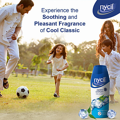 Nycil Germ Expert Prickly Heat Powder - Cool Classic, 150 g (Get 50 g Free) 