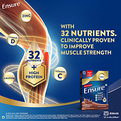 Ensure Clinically Proven Nutritional Drink For Adults- Chocolate, 375 g  