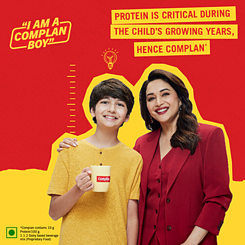 Complan Nutrition Drink Powder - For kids, Kesar Badam Flavour, 200 g Carton With protein & 34 vital nutrients