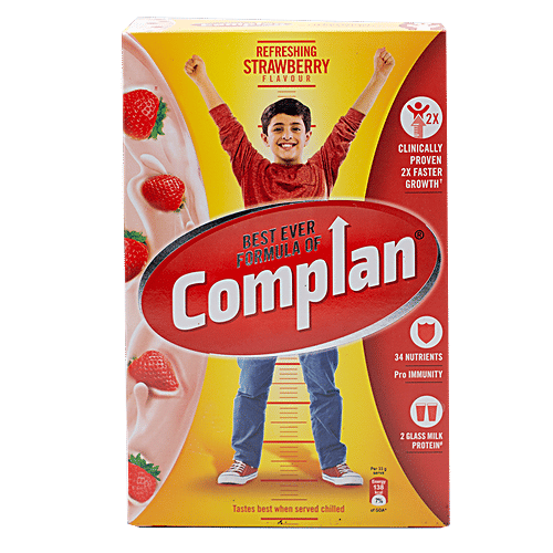 Complan Health Drink - Strawberry Flavour, 500 g Carton 