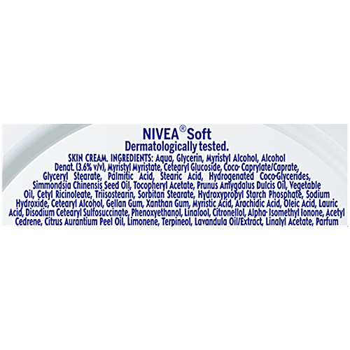 Nivea Soft Light Moisturizer - With Vitamin E & Jojoba Oil, For Face, Hand & Body, Instant Hydration, Non Greasy Cream, 100 ml