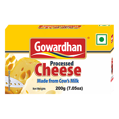 Buy Gowardhan Processed Cheese 200 gm Pouch Online at Best Price. of Rs