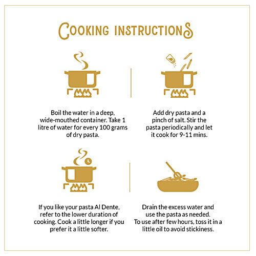 Del Monte Durum Wheat Pasta - Penne Rigate, 500 g Source of Protein & Fibre