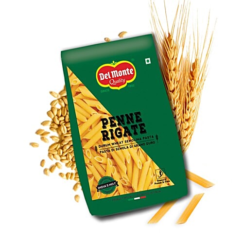 Del Monte Durum Wheat Pasta - Penne Rigate, 500 g Source of Protein & Fibre