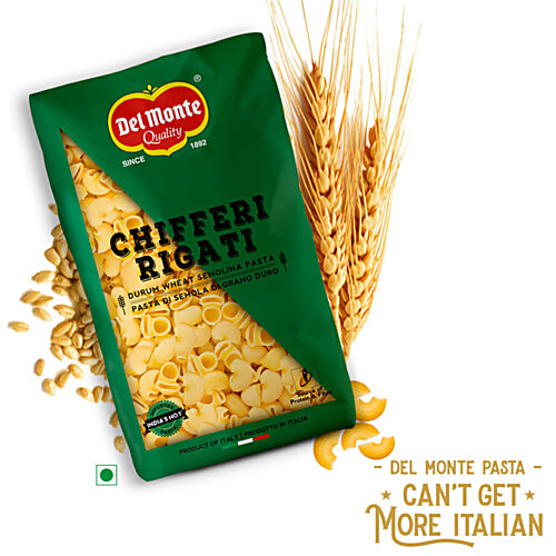 Del Monte Durum Wheat Pasta - Chifferi Rigati, 500 g  Durum Wheat Semolina
 Protein Source
 Dietary Fibre
