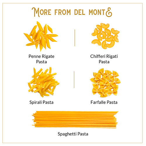 Del Monte Durum Wheat Pasta - Chifferi Rigati, 500 g  Durum Wheat Semolina
 Protein Source
 Dietary Fibre