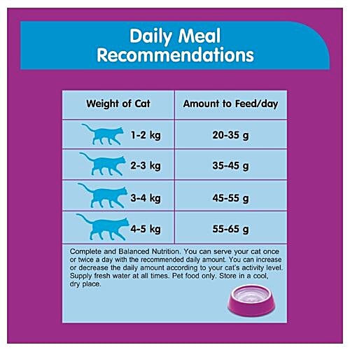 Whiskas Dry Cat Food - Ocean Fish Flavour, For Adult Cats, +1 Year, 480 g  