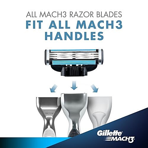 Gillette Mach3 - Manual Shaving Razor Blades Cartridge, 8 pcs  
