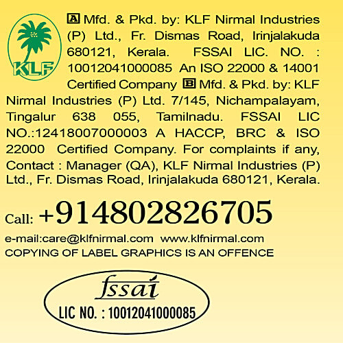 Klf Coconad Coconut Oil, 1 L Pouch Zero Cholesterol, Zero Trans Fat