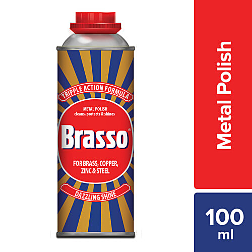 Brasso Metal Polish Triple Action Formula, 100 ml Tin 