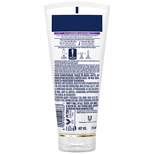 Dove Daily Shine Conditioner With Bio Protein, 175 ml