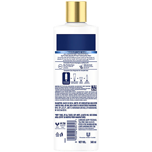 Dove Anti-Dandruff Care Shampoo, 340 ml  Clinically Proven, With Bio Protein Care