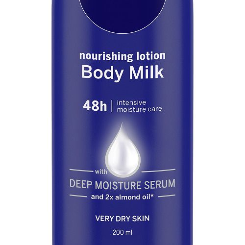 Nivea Body Lotion For Very Dry Skin - Nourishing Body Milk With 2x Almond Oil, For Men & Women, 200 ml  
