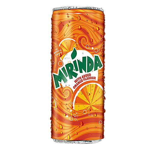 Mirinda Soft Drink - Orange, 250 ml Can 