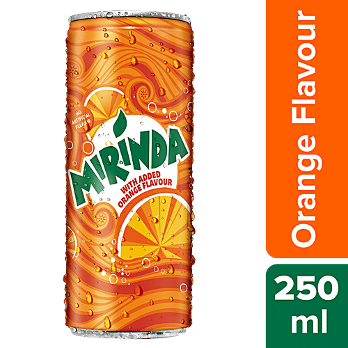 Mirinda Soft Drink - Orange, 250 ml Can 