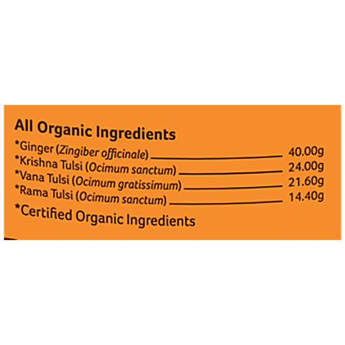 Organic India Tulsi Ginger Tea, 100 g Caffeine Free