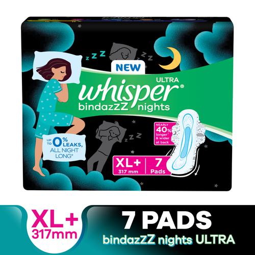 Buy Whisper Sanitary Pads Ultra Overnight Extra Large Wings 7 Pads Pouch  Online At Best Price of Rs 99 - bigbasket