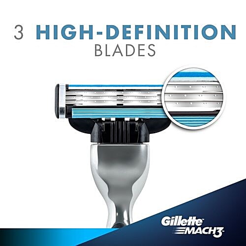 Gillette Mach3 - Manual Shaving Razor Blades Cartridge, 12 pcs  