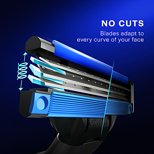 Gillette Mach3 - Manual Shaving Razor Blades Cartridge, 12 pcs  Imported Blades, 3 High Definition Blades