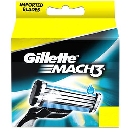 Aggregaat roekeloos tabak Buy Gillette Mach 3 - Manual Shaving Razor Blades (Cartridge) 12 pcs Online  at Best Price. - bigbasket
