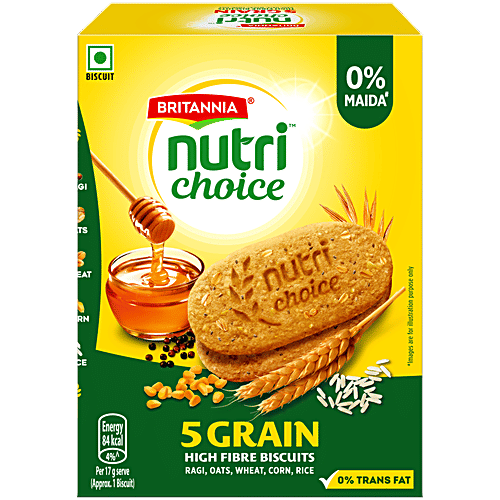 Britannia Nutri Choice 5 Grain Digestive High Fibre Biscuits, 200 g  