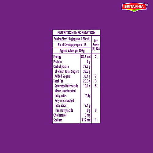 Britannia Bourbon Chocolate Cream Biscuits, 150 g  
