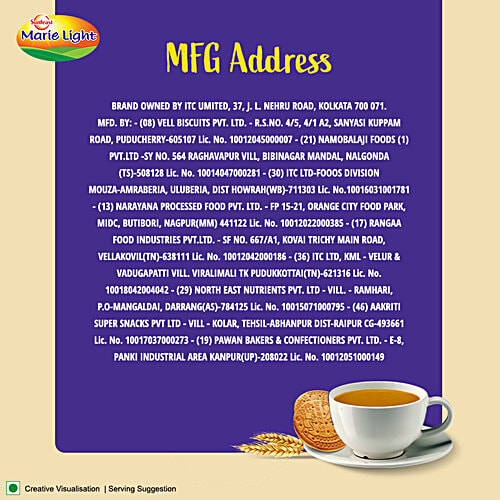 Sunfeast Marie Light Biscuits - Active, 200 g Pouch 