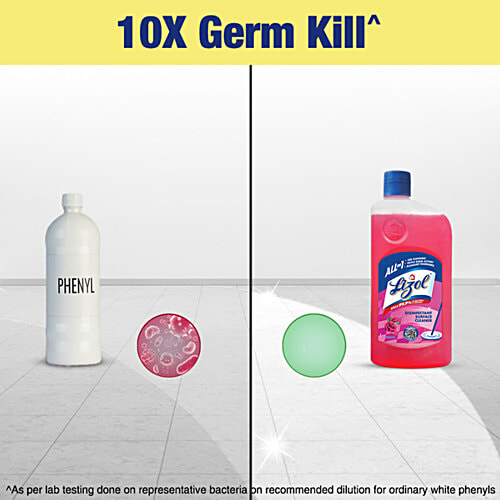 Lizol Disinfectant Surface & Floor Cleaner Liquid - Floral, Kills 99.9% Germs, 975 ml  