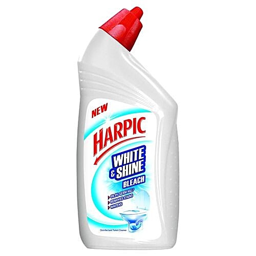 Harpic Disinfectant Toilet Cleaner - White & Shine Bleach, 500 ml  