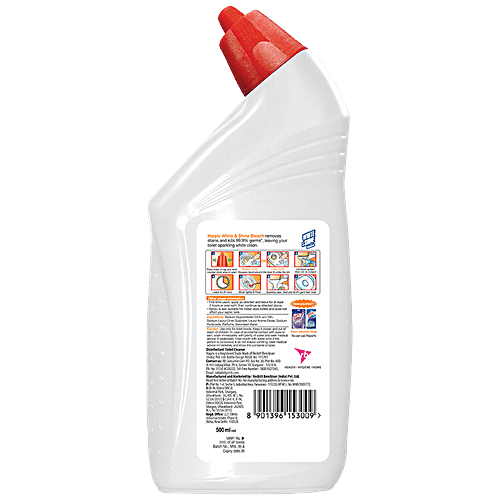 Harpic Disinfectant Toilet Cleaner - White & Shine Bleach, 500 ml  