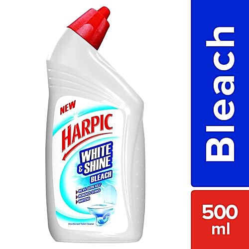 Harpic Disinfectant Toilet Cleaner - White & Shine Bleach, 500 ml  