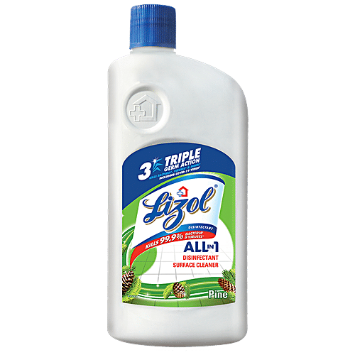 Lizol All In 1 Disinfectant Surface & Floor Cleaner - Pine, Kills 99.9% Germs, 975 ml  