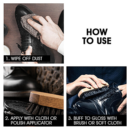 Cherry Blossom Wax Shoe Polish, Black, 15 g  50% more shine
 Protects against dirt & dust