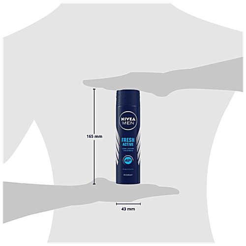 Nivea Fresh Active Men Deodorant - 48h Long lasting Freshness, 150 ml Bottle 