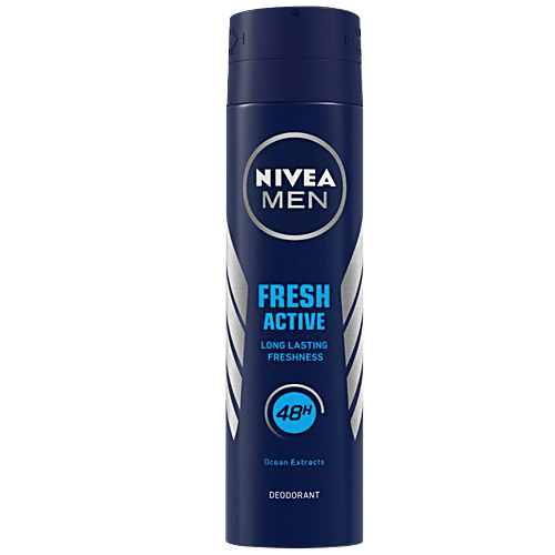 Nivea Fresh Active Men Deodorant - 48h Long lasting Freshness, 150 ml Bottle 