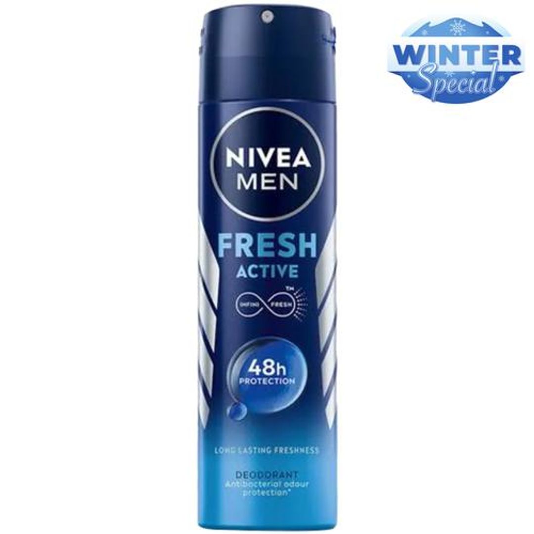 NIVEA Men Fresh Active Deodorant - Ocean Extracts, Long Lasting Freshness, 150 ml Bottle