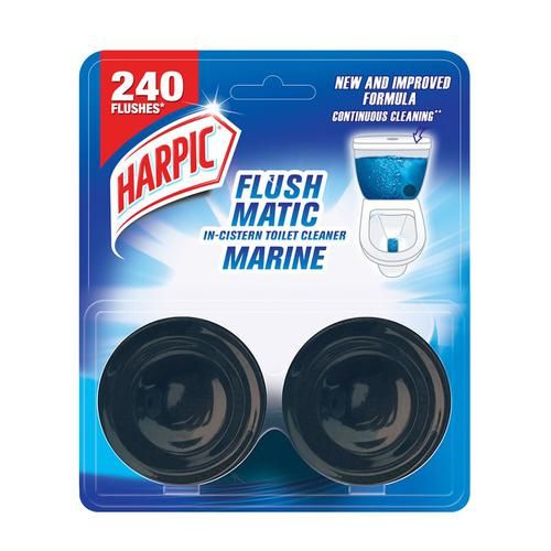 Harpic Flushmatic In-Cistern Toilet Cleaner Block, Marine, 100 g  