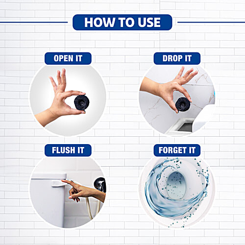 Harpic Flush Matic In-Cistern Toilet Cleaner Block - Marine, 100 g  