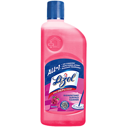 Lizol All In One Disinfectant Surface Cleaner Liquid - Floral, 500 ml  Kills 99.9% Germs