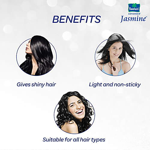 Parachute Advansed Jasmine Coconut Hair Oil With Vitamin E - Non-Sticky, For Healthy Shiny Hair, 190 ml  With Vitamin E