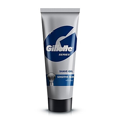 Gillette Series Shave Gel Tube - Sensitive Skin With Aloe, 60 g  Rich Creamy Lather